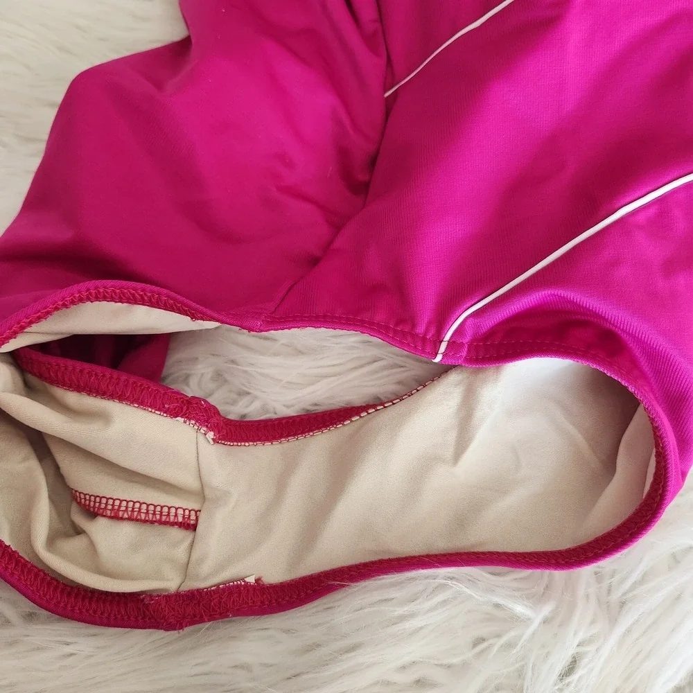 Miraclesuit Swimsuit Size 14 Wrap Trim Soft Padding‎ Wireless 1-Piece Scoop-Back